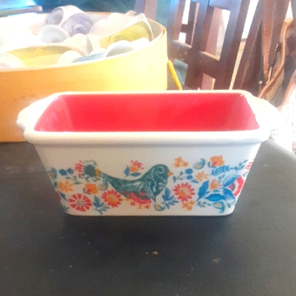 Floral Bird Design Ceramic Dish The Pioneer Woman